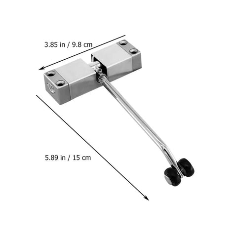 DIY Friendly Automatic Door Closer With Easy Install, durable aluminum alloy, cold rolled steel, dimensions 3.85x5.89 inches