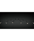 Six Light Foldable Track Lighting Kit With Adjustable Heads And Bendable Arms In Matte Black Finish, Dimmable GU10 Base