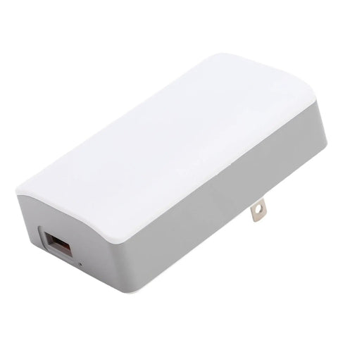 Portable 2600mAh Uninterruptible Power Supply With US Plug Emergency Battery Backup For Routers And Laptops in grey and white design.