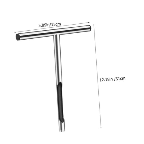 Stainless Steel T Handle Soil Sampler Probe Tool For Lawn Garden Agriculture And Golf Course Maintenance Heavy Duty Pro Grade Durable Core Sampler Lightweight Easy To Use And Reusable For Field Testing And Soil Analysis In Your Yard, dimensions shown