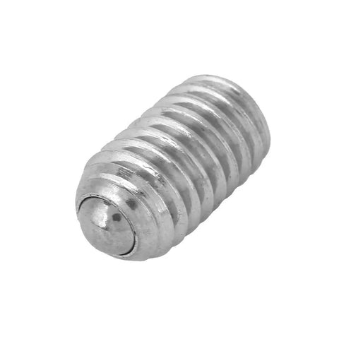 20 Piece M6 Stainless Steel Spring Ball Point Grub Screw with hex drive and spring-loaded plunger, suitable for jigs and actuators.