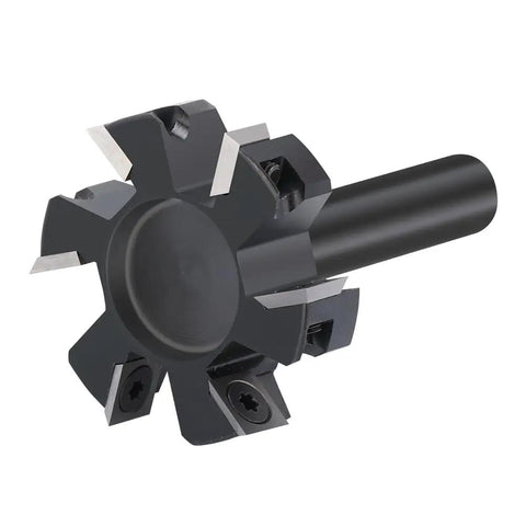 Heavy Duty Spoilboard Surfacing Router Bit For Woodworking With 2 Inch Cutting Diameter And Half Inch Shank Planing Bit With 6 Carbide Inserts