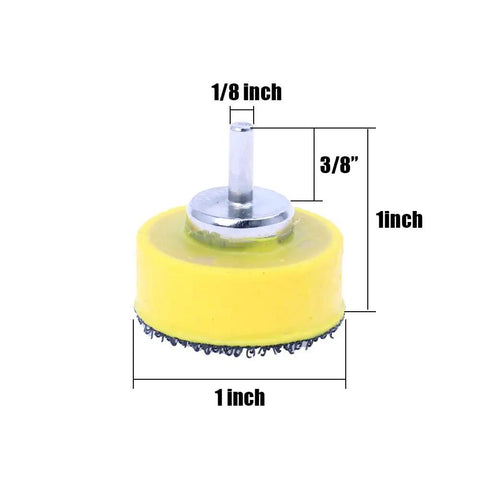 1-inch sanding backing pad with 1/8 inch shank from 110 Piece 1 Inch Sanding Disc Set With Shank And Backing Pads 40 To 600 Grit Hook And Loop Abrasive Kit