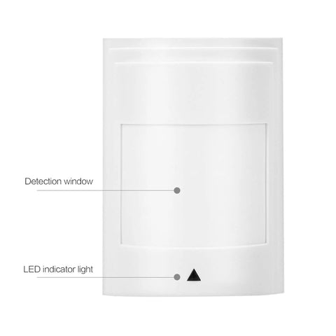 Wired Dual PIR Motion Sensor With 12V High Decibel Infrared Alarm For Top Notch Home Security Setup To Keep Your Spot Locked Down Tight Through Bedrooms And Living Rooms, featuring detection window and LED indicator.