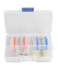 Hot Off The Press 50 Pack Solder Seal Wire Connectors Heat Shrink Tubing With Built In Solder Ring For Fast Wiring Jobs, case with assorted sizes
