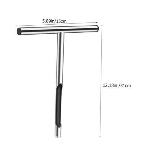 304 Stainless Steel Soil Sampler Tool With T Handle dimensions for Lawn And Garden Testing Core Sampling Probe