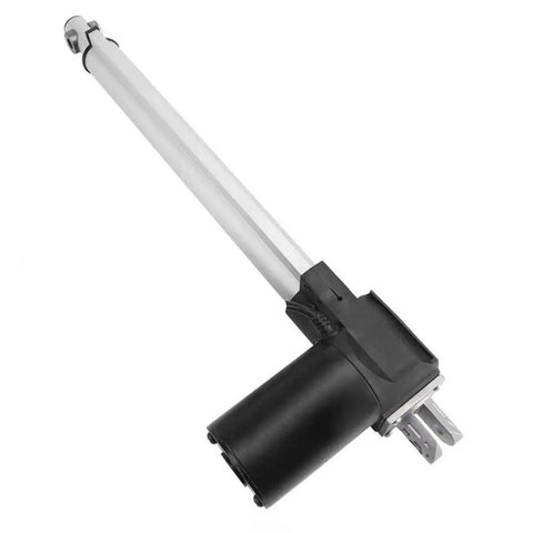 Beefy 24V Linear Actuator With Adjustable 25mm To 1000mm Stroke 950 RPM And 3000N Thrust, side view showing black motor