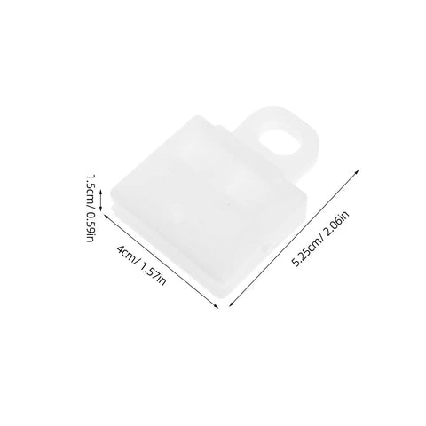 30 Pack Car Window Regulator Mounting Brackets White Plastic Channel Clips dimensions