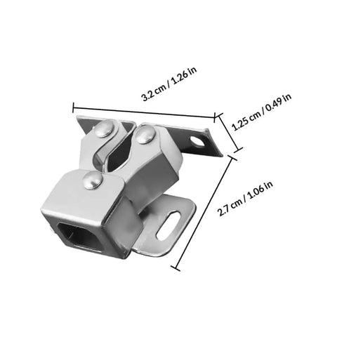 Eight Steel Double Roller Ball Latches For Cabinet Doors And Closet Cupboards Built To Last With Secure Spring Loaded Closure