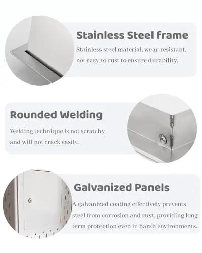 Heavy Duty Aluminum Drywall Access Hatch With Lock Slick Inspection Panel For No Fuss Maintenance Secure Vent Cover For Exterior Walls Tough As Nails Build features stainless steel frame and galvanized panels.