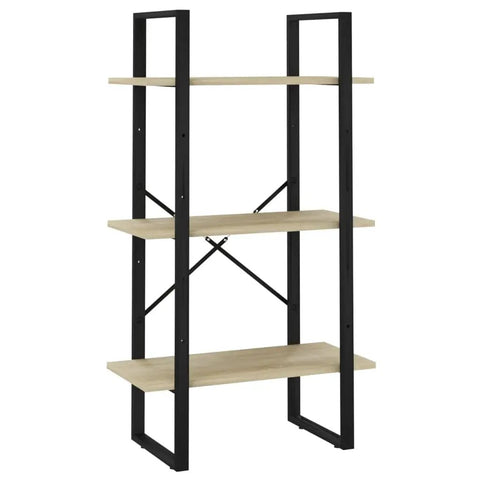 Industrial Style Dope Wall Mounted Book Cabinet With Adjustable Shelves In White Engineered Wood And Metal, front view