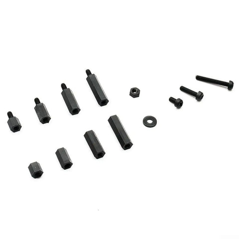 M3 Nylon Hex Spacer Standoff Kit With 320 Piece Hardware Set For PCB Motherboard Assembly Black Storage Box And Nylon Pillars Screws Nuts And Washers For Easy Solid Mounting, black nylon standoffs and screws