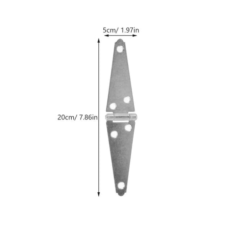 Beefy Heavy Duty Gate Hinges Set 4 Inch Galvanized Iron Shed Door Hinges with size measurements in centimeters and inches