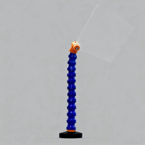 Magnetic Base Safety Guard with 8x6 Polycarbonate Shield and 15-Inch Reach Hose Arm for Lathes, Mills and Drill Presses