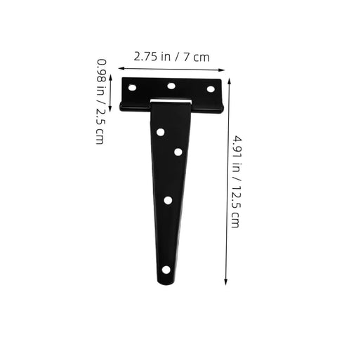 Heavy Duty Black Galvanized T Shape Weld On Hinges 5 Inch 8 Pack For Cabinets Screen Doors Garage And RV Use Durable Door Hardware