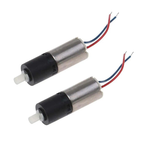 Ultra Compact 3V Dope Micro Planetary Gear Motor With Coreless Gearbox For Tiny Robot Cars 6mm Diameter By 10mm Length 1:26.15 Gear Ratio Flat 2mm Shaft 1200 RPM 22mA NoLoad Pack Of 2