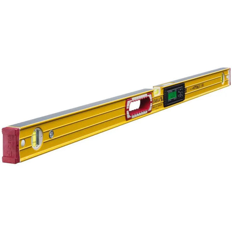 48 Inch Type 196-2 Digital Tech Level Tool Boasting Dead Nuts Electronic Vials And A Bang On Snap Shot Display viewed from the side.
