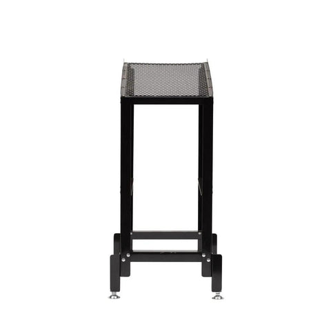 Heavy Duty Outfeed Support Table For 9 Inch Variable Wide Belt Sander, adjustable height steel table front view.