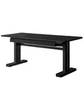 Rock Solid Electric Sit Stand Desk With Dual Built In Drawers And Effortless Height Adjustment Featuring Slick Modern Finish Premium Office Writing Table with black ash wood surface.