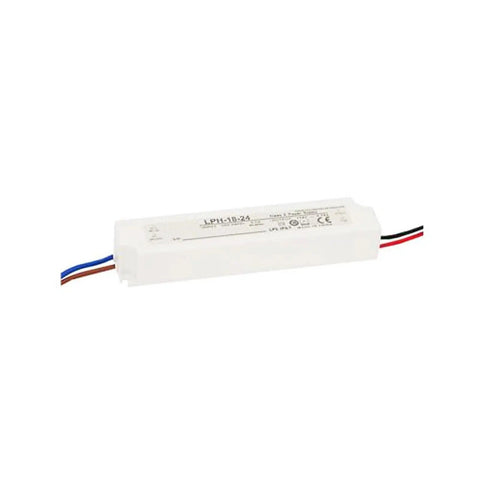 Heavy Duty Ip67 Waterproof Led Driver Power Supply 18W 24V Ac Dc Constant Voltage Transformer with sealed plastic casing.