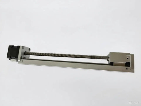 Compact Linear Stage Actuator for CNC Precision Motion Table Travel 200mm Stainless Steel Nema 14 Stepper Motor Front View