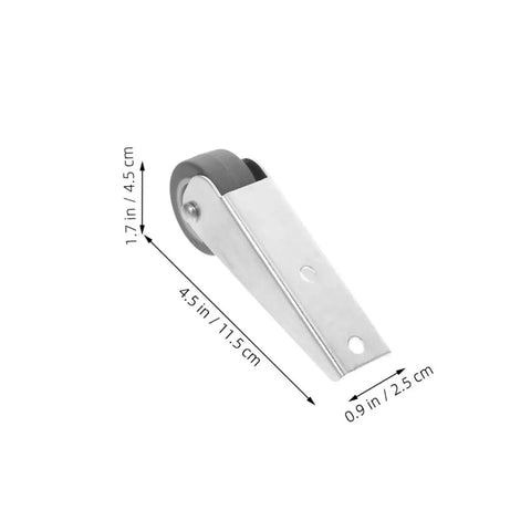 Slick Barn Door Rollers And Sliding Casters 2 Pack Heavy Duty Nylon Galvanized Hardware for closets, featuring a durable metallic roller.