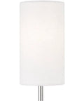 Olivia Wall Sconce In Aged Brass Finish, 4.75 Inch Wide By 18.75 Inch High, showcasing a minimalist white cylindrical shade.