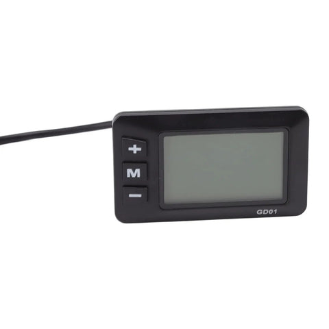 GD01 Electric Bike Dashboard Meter With LCD Screen For 22.2mm Handlebar, showing buttons on the left side.