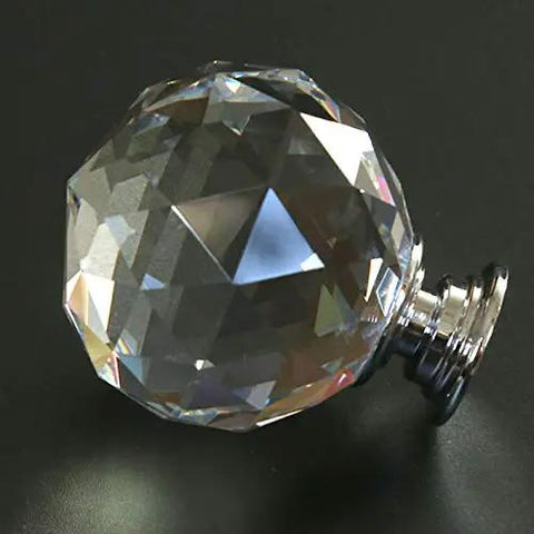 Premium Quality Slick Modern Cabinet Knobs With Silver Chrome And Glass Crystal Diamond Head Details Hassle Free Diy Furniture Hardware For Ultra Smooth Drawer Pulls - Clear diamond shape with chrome base.