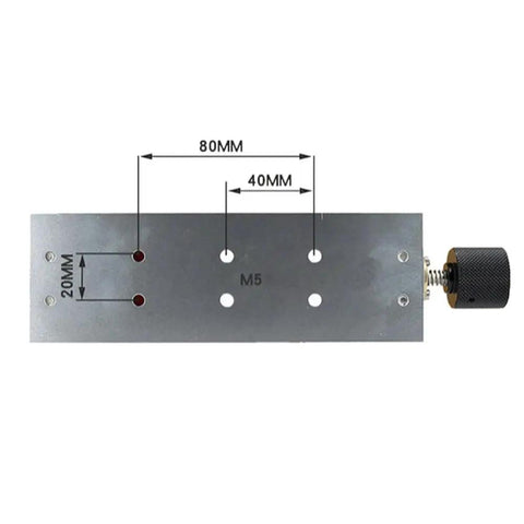 Heavy Duty 100Mm Aluminum Jaw Vise For Engraving Machines And Cnc Routers Features flat nose design with M5 screw holes.