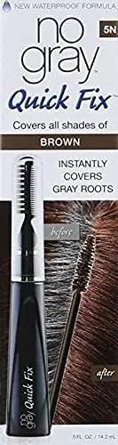 Instant Gray Root Cover Up Shampoo Formula With Easy Brush Applicator For Messless Touch Ups On The Go Travel Bundle with brown root cover.