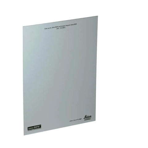 Hella Sturdy Big Target Plate For Laser Distance Meters Heavy Duty White Plastic Reflector Survey Tool on a flat surface.