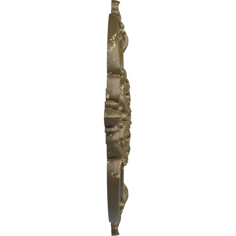 Side view of Benson Classic Ceiling Medallion Witch Hazel Crackle Finish Dope Look 28.375 Inch Outer Diameter