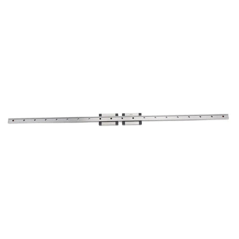 Beefy Compact Linear Rail Guide Motion System For 3D Printers And Small CNC Builds With 500mm Rail And 2 Black Sliders Bearing Steel Construction For Smooth Precise Quiet Travel, 500mm bearing steel rail with two black sliders