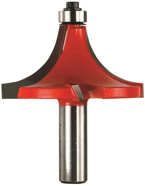 Pro-Grade 1-Inch Radius Rounding Over Router Bit With 1/2-Inch Shank displayed standing upright