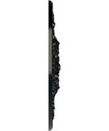 Side view of Ashley Ceiling Medallion Hand Painted Black Pearl 24 Inch Outside Diameter 4 Inch Inner Hole Two And One Eighth Inch Projection