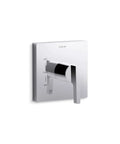Rite-Temp Valve Trim with Lever Handle, ADA faceplate, pressure-balancing diaphragm, anti-scald shower valve, single-handle control.