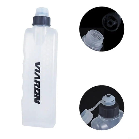 Curved 400ml Water Bottle For Running And Cycling with squeeze cap and anti shake design