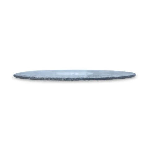 Premium 3 Inch Cut Off Wheels 1/16 Thick With 3/8 Arbor 25 Pack Tough As Nails Zirconia Discs side view showing disc profile.