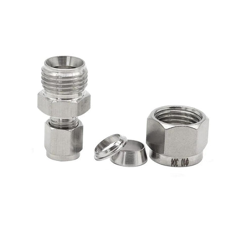 Metalwork 304 stainless steel reducing compression tube fittings, 1/4 in to 3/8 in, reducer union, 2 pcs