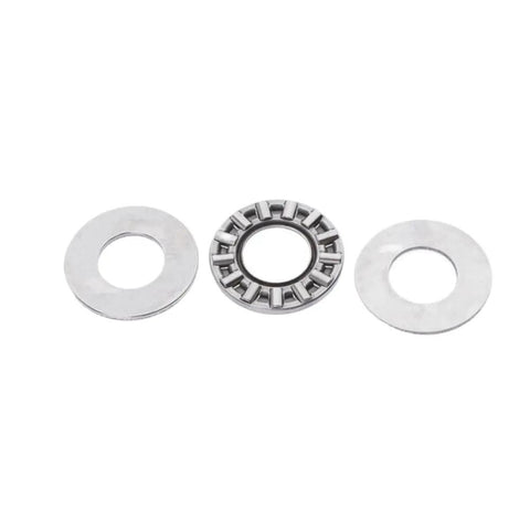 Premium Needle Thrust Bearing Fits 9.9 HP And 15 HP Outboards featuring steel components for marine propulsion system upgrade.