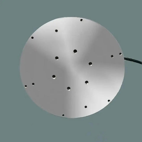 Front view of 300W Coreless Axial Flux Permanent Magnet Wind Turbine Generator With Ultra Low Starting Torque And Low RPM Start, metal disc shape.