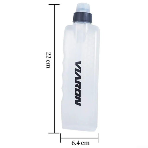 Curved Water Bottle For Running And Cycling 400ml Ergonomic Sports Flask with dimensions for waist pack use