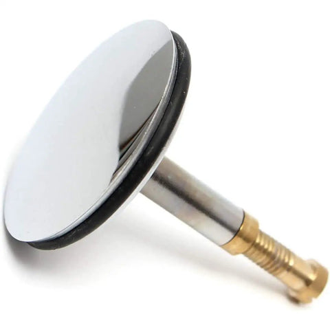 Lcarege Replacement Bathtub Stopper, 44mm flat seal design with brass and chrome finish for bathroom drain.
