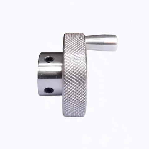 Knurled Aluminum Handwheel For Machine Tools 50Mm Outer Diameter Rocker Adjustment Handle 6Mm Aperture Lightweight Non Slip Grip Tool Control, side view