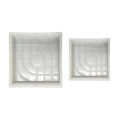 Two sizes of paving mold for concrete brick stone pavers square for patio garden pavement large, reusable polypropylene tool.