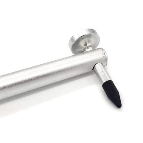 Close-up of the steel puller pen from the Pro Gear Legit Auto Dent Removal Kit For Paintless Ding And Hail Damage Knockout DIY Car Panel Puller Tool.