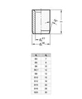 Diagram of Positioning Bushings Drill Bushings DIN 179 B6.1 16 A Hardened Steel Bore 6.1 mm Pack Of 2 For Precision CNC Milling