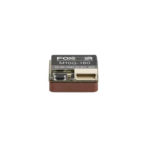 M10Q Dual Protocol GPS Module With Built In QMC5883 Compass And Ceramic Antenna for FPV, front view showing connections.