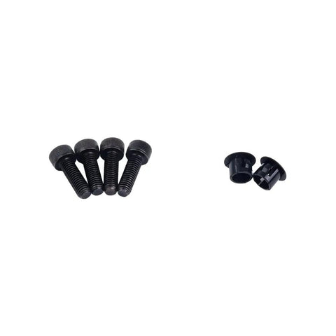 Set of black mounting screws and bushings for 85mm Hollow Rotary Actuator With Hollow Shaft Platform 3 Arc Min Resolution 14mm Input Shaft Fits Nema 23 Stepper Motors 10 To 1 Gear Ratio Electronic Starter DIY CNC Ready For Precise Motion Control And Smooth Micro Positioning
